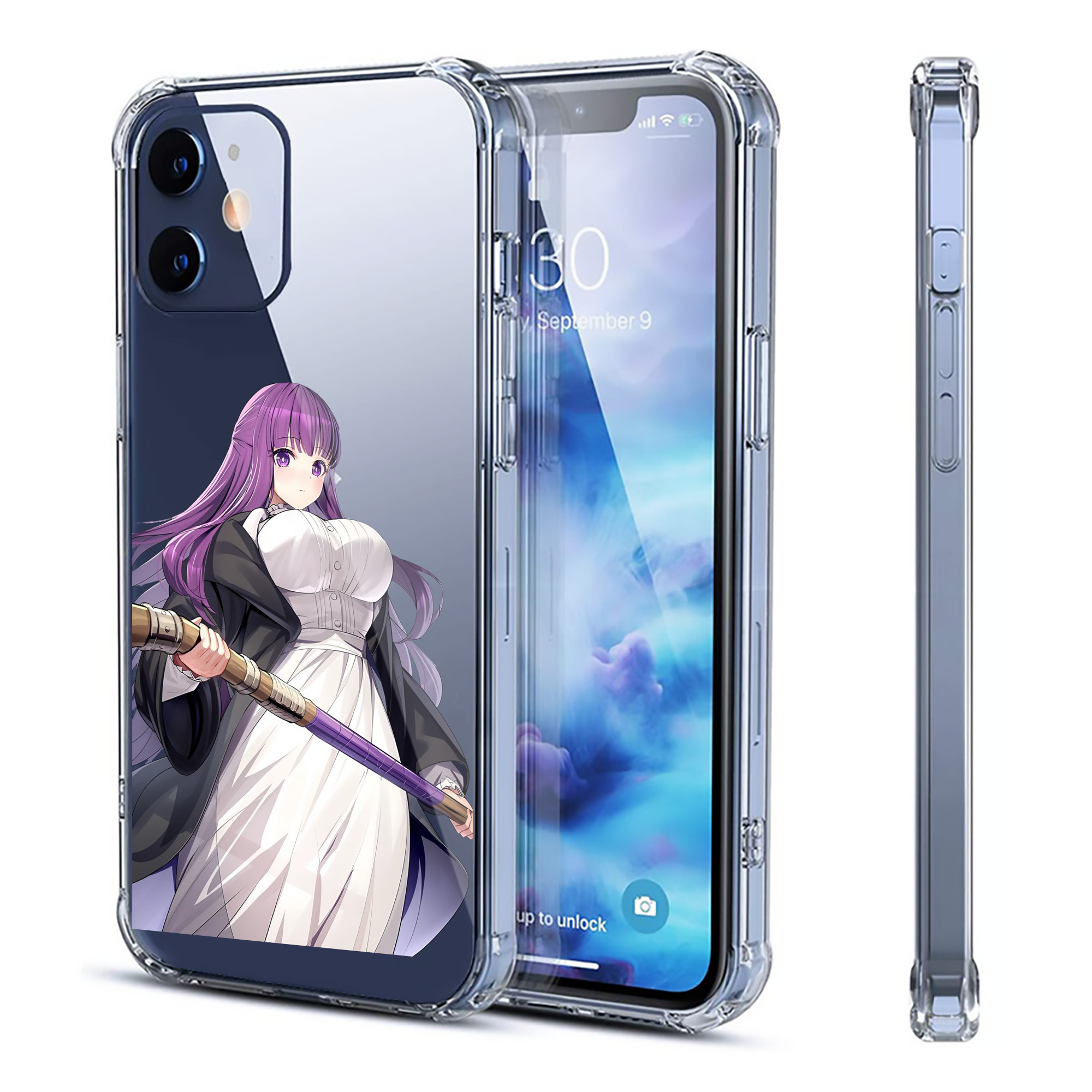 （画像用） 葬送のフリーレン Frieren 【iPhone 12シリーズ対応】透明スマホケース（クリアソフトケース）